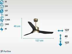 Ventilador De Tecto Reversivel Termostato Regulavel Termostato Wifi Motor Dc Tectos Inclinados Controlo Remoto Adaptador De Luz De Tres Tons 2/3 Laminas Memória Hipersilenciosa