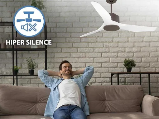 Ventilador De Tecto Reversivel Termostato Regulavel Termostato Wifi Motor Dc Tectos Inclinados Controlo Remoto Adaptador De Luz De Tres Tons 2/3 Laminas Memória Hipersilenciosa