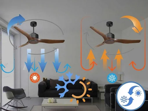 Ventilador De Tecto Reversivel Termostato Regulavel Termostato Wifi Motor Dc Tectos Inclinados Controlo Remoto Adaptador De Luz De Tres Tons 2/3 Laminas Memória Hipersilenciosa