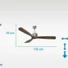 Ventilador De Tecto Wifi Com Motor Dc Controlo Remoto Hypersilence Fullwood Memory