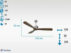 Ventilador De Tecto Wifi Com Motor Dc Controlo Remoto Hypersilence Fullwood Memory