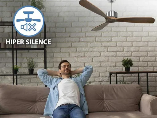 Ventilador De Tecto Wifi Com Motor Dc Controlo Remoto Hypersilence Fullwood Memory