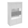 Vitrina Com Leds E 4 Portas Disponivel Em Branco Lacado - Comete