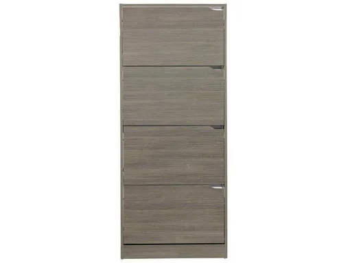 Wehome - Sapateira 4 Portas Com Puxadores Retrateis 63X150 Cm Carvalho Cinza
